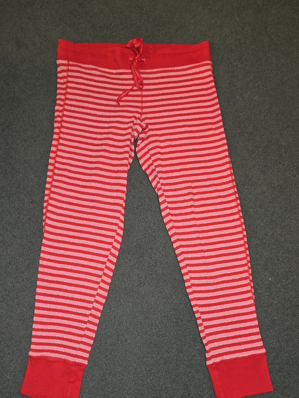 Victoria's Secret Red and Pink Striped Pajama Pants